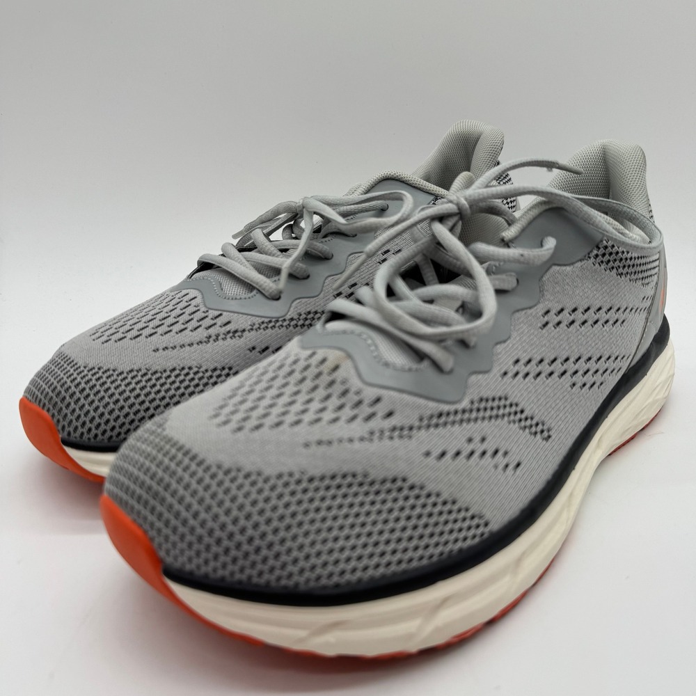RCQZ Mens Running Shoes Size 10.5 Grey Orange Mesh Athletic Sneakers